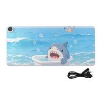 Amooorous Tappetino per mouse riscaldato in pelle con riccio marrone in stile cartone animato, 80 x 33 cm, tappetino antiscivolo per scrivere e giocare su scrivania di grandi dimensioni