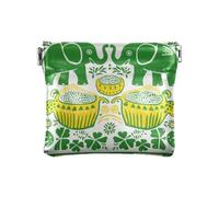 Amooorous Thai Tema Simmetrico Del Modello Delle Donne Della Moneta Del Cuoio Della Moneta Della Borsa Carino, Modello simmetrico a tema tailandese, 1 size