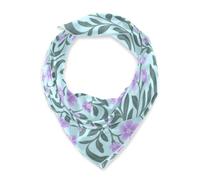 Amooorous Trendy Viola Fiore Blu Quadrato di seta testa di capelli sciarpa pashmine leggera sciarpa di seta per le donne collo per sera bufandas para mujer para frio