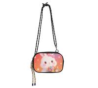 Amooorous Un simpatico cartone animato coniglio bianco West Crossbody borsa moda uomo con slot per carte di credito borse a tracolla camminare il cane monedero para mujer