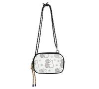 Amooorous Un simpatico cartone animato grigio orsacchiotto nero borsa a tracolla da donna impermeabile con slot per carte di credito sopra la borsa a tracolla Take a walk bolsos de marca para mujer