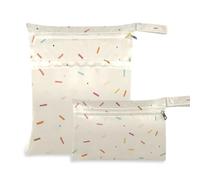 Amooorous Una semplice illustrazione pastello di piccole spruzzature sparse lavabile borsa vestiti 2 Pack essenziale da viaggio per bambino con manici per palestra, palestra