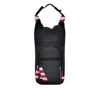 Amooorous Usa Independence Day Bottiglia d'acqua Sling Bag Multi size isolata bottiglia d'acqua borsa porta bottiglia d'acqua per escursioni, adatta a bottiglie da 590 ml, 24 oz, 32 oz, 4 once