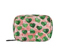 Amooorous Valentine Pink Green Love borse medicine per le donne con scomparti staccabili organizzatore pillola portatile 3 volte al giorno per borsa, San Valentino rosa verde amore, 1 size