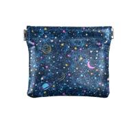 Amooorous Vector Space Dark Blue TexturedSmall Leather Coin Purse Portable Card Cases Money Organizers per le donne ragazze, Spazio Vettoriale Blu Scuro Texture, 1 size