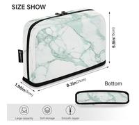 Amooorous Verde chiaro di Lusso Texture Marmo Sacchetto di Matita Grande Capacità Borse Trucco Multiuso Moneta per Adolescenti Ufficio Bolsa para herramientas