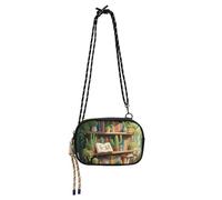Amooorous Verde e Blu Cactus Studio Cross Body Borsa Donna Pratica con Slot per Carte di Credito Nylon Piccolo Crossbody Borsa Del Telefono Fai una passeggiata bolsa para mujer