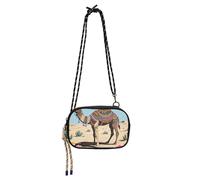 Amooorous Vintage Boho Camel Cactus Fiori Delle Donne Borse Crossbody per le Donne Pratica con Slot per Carte di Credito Nylon Piccola Crossbody Borsa Telefono Walk the dog bolsos negros para mujeres