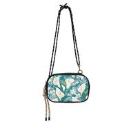 Amooorous Vintage Calla Lily Flowers Bianco Blu Verde Side Borsa Crossbody per Uomo Pratica con Tracolla Regolabile Piccole Borse a Tracolla Walk the dog carteras para mujer elegantes