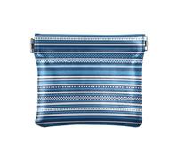 Amooorous Vintage Christmas Textures Blu Donna Piccolo Portamonete in Pelle Portafoglio Portatile Trucco Borsa Cambiare Borsa per le Donne, Vintage Natale Textures blu, 1 size