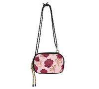 Amooorous Vintage Fiorito Rosso Rosa Mini Crossbody Borse per le Donne Trendy con Tracolla Regolabile Borse A Tracolla Piccole Vai shopping bolsos economicos para dama