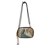 Amooorous Vintage Pavone Modello Carino Crossbody Borse Uomo Pratico con Slot per Carte di Credito Borse a Spalla Donna Fai una passeggiata carteras para mujer elegantes