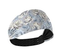 Amooorous Vintage Rose blu e bianche Raffreddamento fascia da corsa per le donne Fasce elastiche per il sudore per trekking make up Ciclismo diademi para mujer