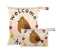 Amooorous Welcome Home - Borsa impermeabile per palestra, 2 pezzi, con manici, per fare il bagno, yoga