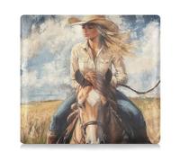 Amooorous Western Cowgirl - Porta tessera di registrazione e assicurazione in pelle colorata per auto, per carta d'identità, patente di guida, chiavi di contatto, Cowgirl occidentale bella variopinta,