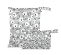 Amooorous White Daisy - Sacchetti impermeabili per costume da bagno con manici per viaggi, palestra, confezione da 2