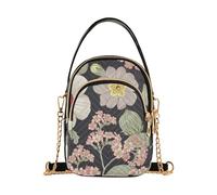 Amooorous White Peach Vintage Flower trendy crossbody fionda borse per le donne con multi tasche borse da donna per la corsa, Fiore Vintage Pesca Bianca, 1 size