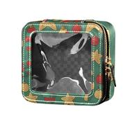 Amooorous Xmas Merry Christmas Clear Travel Makeup Bag Toiletry Bags Leather Cosmetic Bag per viaggio, Natale Buon Natale, 1 size