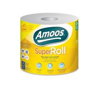Amoos Super Roll - Carta multiuso - 6 rotoli | Alta resistenza e assorbimento | Uso domestico e alimentare | 100% cellulosa FSC | Sostenibile e versatile