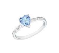 AMOR - Anello da Donna in Argento 925 - con Zircone - Design a Cuore - AMR-R0020