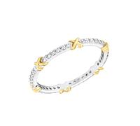 Amor Anello da donna in argento Sterling 925, con zirconi sintetici, argento, in confezione regalo, 2035589, 12 (16,6), Argento 925 rodiato, Zirconi sintetici.