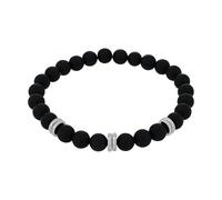amor - Bracciale da Uomo in Acciaio inox - Argentato - con Agata - AMR-B0065