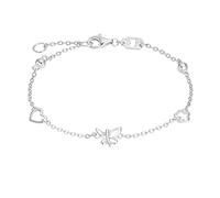 amor Bracciale in Argento 925 per bambine e bambini, 17+2 cm, Argento, cuore, confezionato in scatola regalo