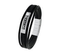 Amor Bracciale Scorpions in acciaio inox/nylon, unisex, per uomo e donna, in confezione coordinata, Mittelgroße, Acciaio inossidabile Pelle, Nessuna pietra preziosa