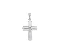 Amor - Ciondolo a Forma di Croce, da Donna, Unisex, da Uomo, a Forma di Croce, Argento, in Acciaio Inox, in Confezione Regalo, Standard, Argento Sterling, Nessuna Pietra Preziosa