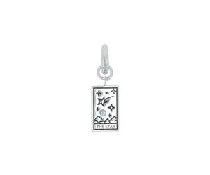 amor - Ciondolo Charm da Donna in Argento 925 - con Zircone - Design a Carte dei Tarocchi - AMR-P0092