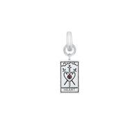 amor - Ciondolo Charm da Donna in Argento 925 - con Zircone - Design a Carte dei Tarocchi - AMR-P0098