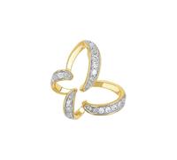 amor - Ciondolo per Catenina da Donna in Argento 925 - Argento/Placcato Oro - Bicolore - Design a Farfalla - AMR-P0146