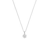 amor Collana con Ciondolo Collana da Donna in Argento 925, con zirconi sintetici, 42+3 cm, Argento, Fornita in confezione regalo per gioielli