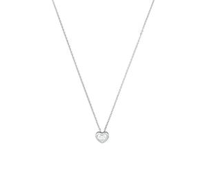 amor Collana con Ciondolo Collana da Donna in Argento 925, con zirconi sintetici, 42 cm, Argento, cuore, Fornita in confezione regalo per gioielli