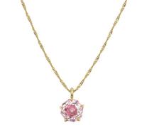 amor - Collana da Donna in Argento 925 - Placcato Oro/Dorato - con Zircone - AMR-N0028