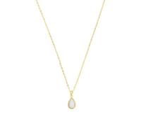 Amor Collana da donna in argento sterling 925, placcata in oro 925, parzialmente con pietra preziosa, idea regalo per moglie e fidanzata, 42+3, Argento sterling, Nessuna pietra preziosa