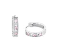 amor Creoles Orecchini per bambine in Argento 925, con zirconia cubica, 1,2 cm, Argento, in confezione regalo