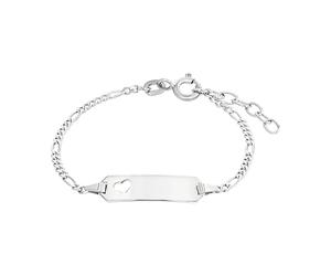 amor Ident Bracciale 925 Argento Sterling Ragazze Bambini Gioielli da braccio, 12+2 cm, Argento, Viene fornito in scatola regalo per gioielli