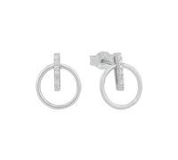 amor Orecchini 925 Argento Sterling per Donna, con Zirconia sintetica, 1,1 cm, Argento, Confezionato in Scatola Regalo per Gioielli, 2026204