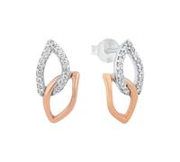 amor Orecchini 925 Argento Sterling per Donna, con Zirconia sintetica, 1,5 cm, Bicolore, Confezionato in Scatola Regalo per Gioielli, 2026209