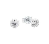 Amor Orecchini a bottone in argento Sterling 925, da donna, con zirconi sintetici, forniti in una confezione regalo per gioielli