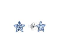 Amor Orecchini a bottone in argento Sterling 925 per bambine, con cristallo, stella, forniti in confezione regalo per gioielli