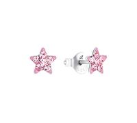 AMOR - Orecchini Bambini - Unisex in Argento 925 - con Cristallo - Orecchino a Perno a Stella - AMR-E0095