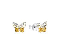 AMOR - Orecchini Bambini - Unisex in Argento 925 - con Preciosa - Orecchino a Perno a Farfalla - AMR-E0179