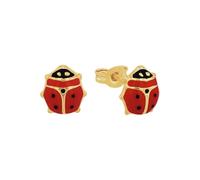 AMOR - Orecchini Bambini - Unisex in Oro 375 - Orecchino a Perno a Coccinella - AMR-E0174