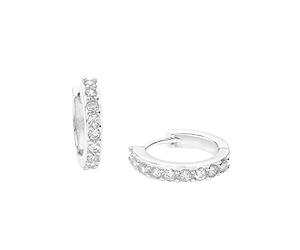 AMOR - Orecchini da Donna in Argento 925 - con Zircone - Creoli - AMR-E0065