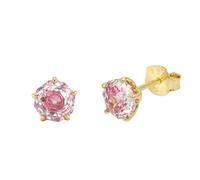 AMOR - Orecchini da Donna in Argento 925 - Placcato Oro/Dorato - con Zircone - Orecchino a Perno - AMR-E0041