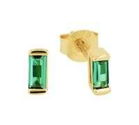 AMOR - Orecchini da Donna in Argento 925 - Placcato Oro/Dorato - con Zircone - Orecchino a Perno - AMR-E0093