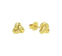 AMOR - Orecchini da Donna in Argento 925 - Placcato Oro/Dorato - Orecchino a Perno a Nodo - AMR-E0161