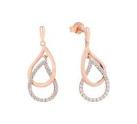 amor Orecchini Orecchini da Donna in Argento 925, con zirconi sintetici, 2,7 cm, color rosa, Forniti in confezione regalo per gioielli